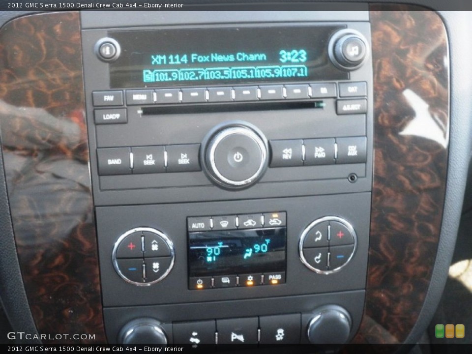 Ebony Interior Controls for the 2012 GMC Sierra 1500 Denali Crew Cab 4x4 #61259285