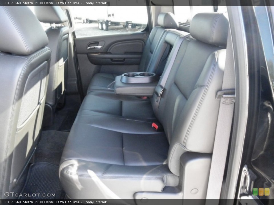Ebony Interior Rear Seat for the 2012 GMC Sierra 1500 Denali Crew Cab 4x4 #61259360