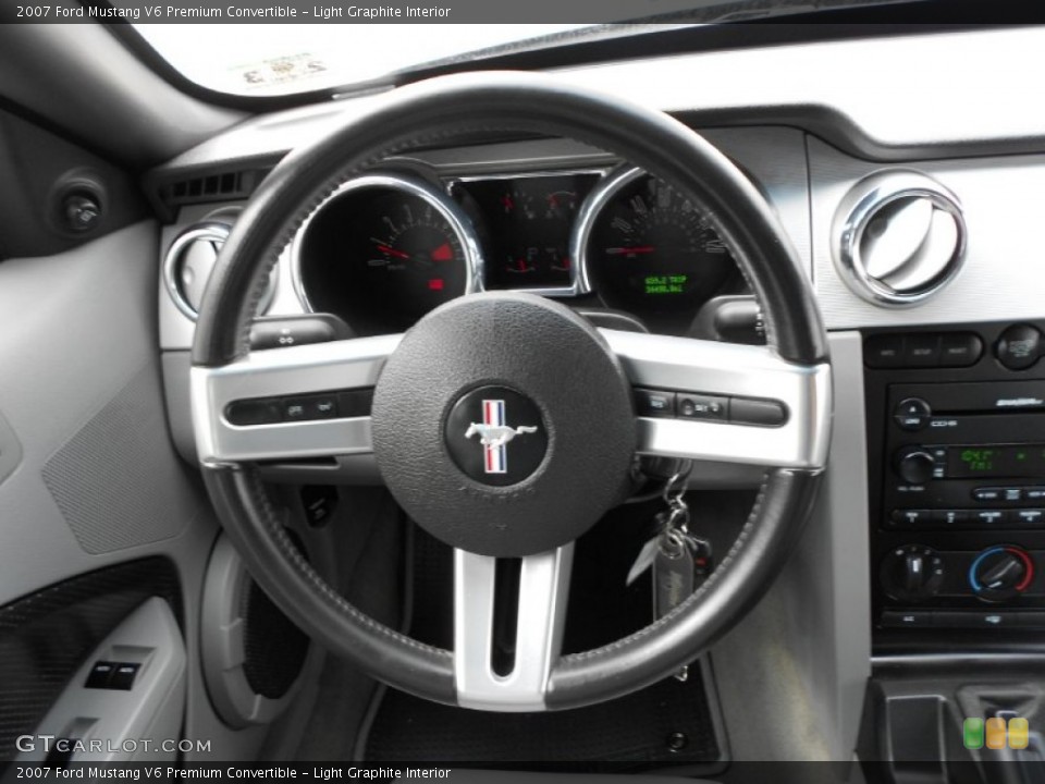 Light Graphite Interior Steering Wheel for the 2007 Ford Mustang V6 Premium Convertible #61260869