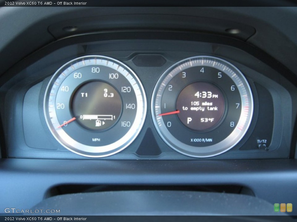 Off Black Interior Gauges for the 2012 Volvo XC60 T6 AWD #61265495