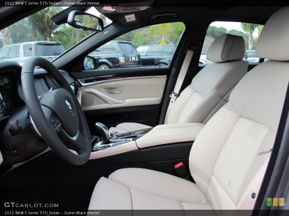 Oyster/Black Interior Photo for the 2012 BMW 5 Series 535i Sedan #61266068