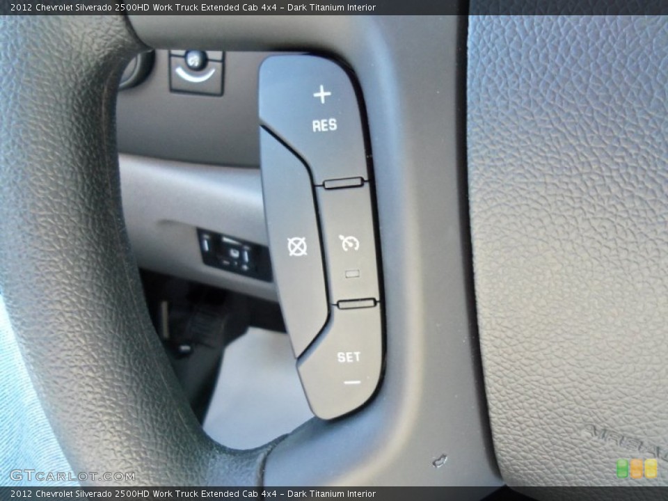 Dark Titanium Interior Controls for the 2012 Chevrolet Silverado 2500HD Work Truck Extended Cab 4x4 #61266968