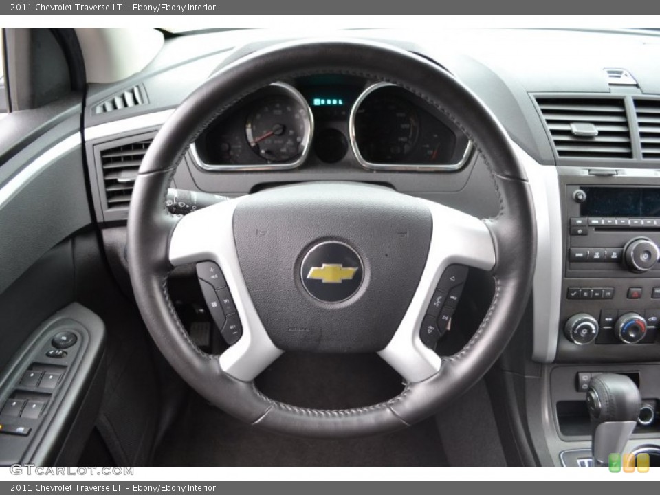 Ebony/Ebony Interior Steering Wheel for the 2011 Chevrolet Traverse LT #61267676