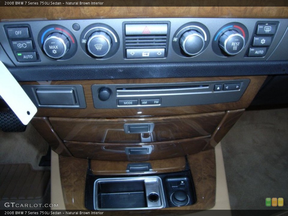 Natural Brown Interior Controls for the 2008 BMW 7 Series 750Li Sedan #61270409