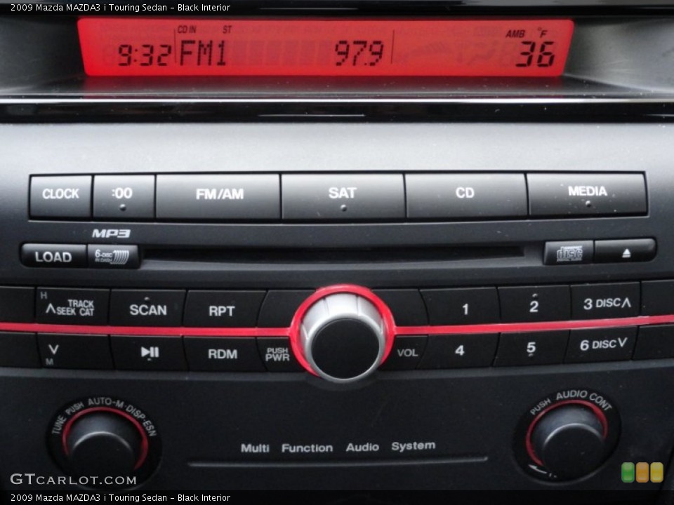 Black Interior Audio System for the 2009 Mazda MAZDA3 i Touring Sedan #61275233