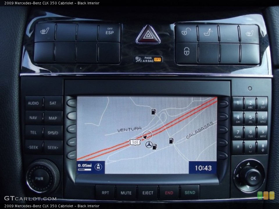 Black Interior Navigation for the 2009 Mercedes-Benz CLK 350 Cabriolet #61276007