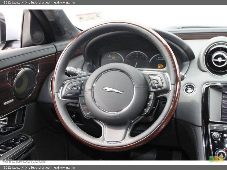 Jet/Ivory Interior Steering Wheel for the 2012 Jaguar XJ XJL Supercharged #61277393