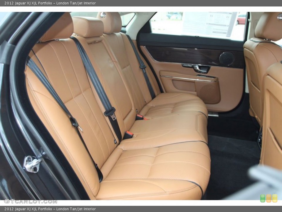 London Tan/Jet Interior Rear Seat for the 2012 Jaguar XJ XJL Portfolio #61277606