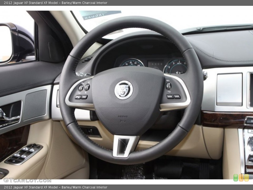 Barley/Warm Charcoal Interior Steering Wheel for the 2012 Jaguar XF  #61278554