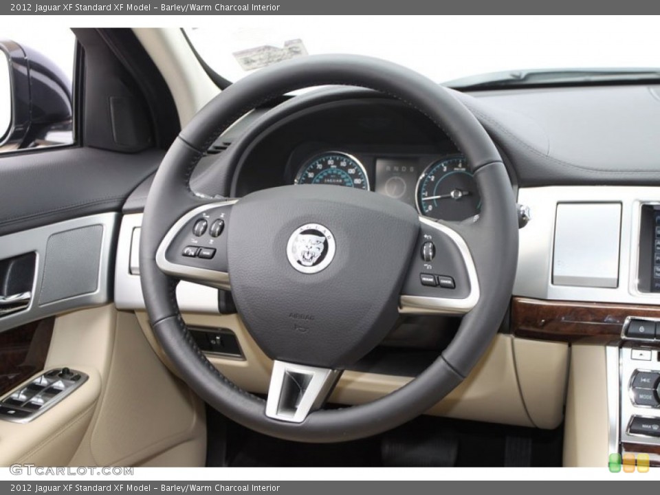 Barley/Warm Charcoal Interior Steering Wheel for the 2012 Jaguar XF  #61278761