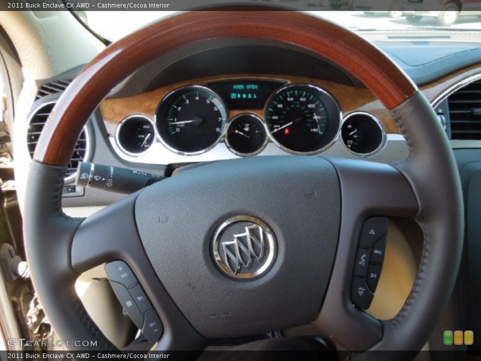 Cashmere/Cocoa Interior Steering Wheel for the 2011 Buick Enclave CX AWD #61278806