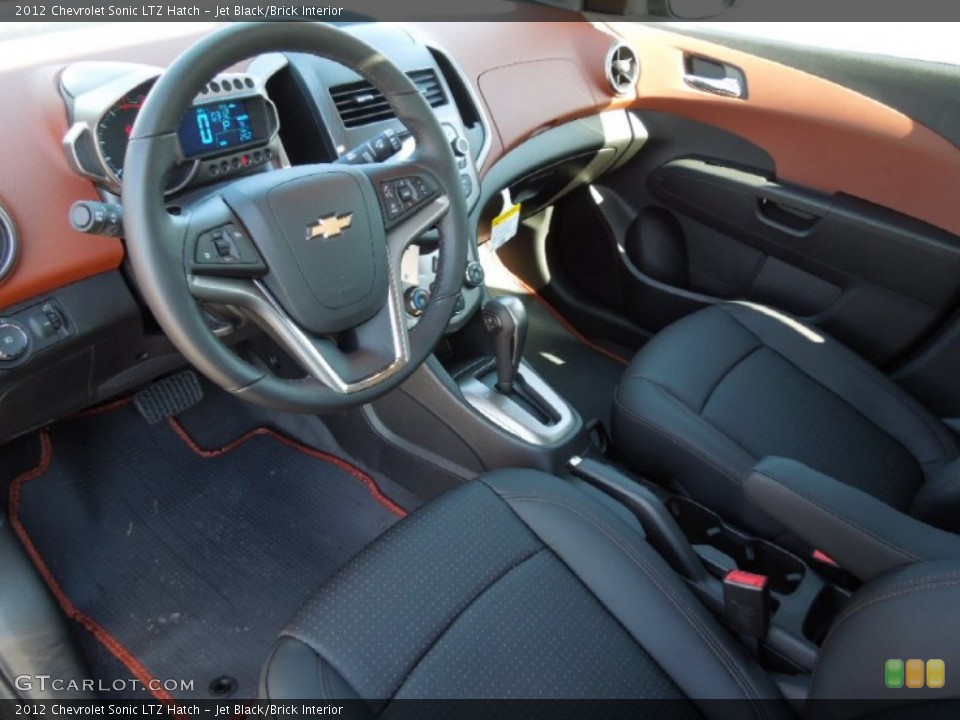Jet Black/Brick Interior Prime Interior for the 2012 Chevrolet Sonic LTZ Hatch #61279871