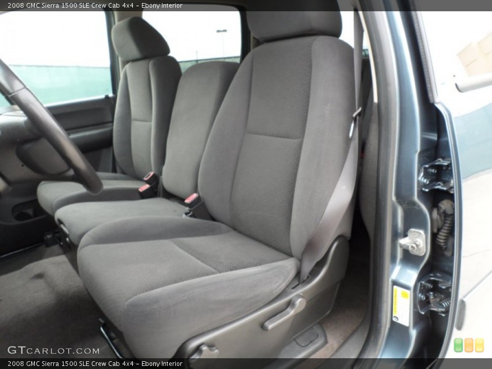 Ebony Interior Photo for the 2008 GMC Sierra 1500 SLE Crew Cab 4x4 #61280960