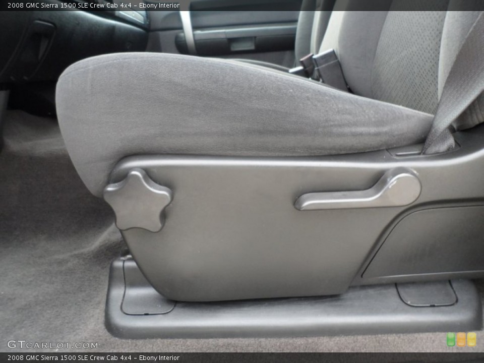 Ebony Interior Front Seat for the 2008 GMC Sierra 1500 SLE Crew Cab 4x4 #61280969