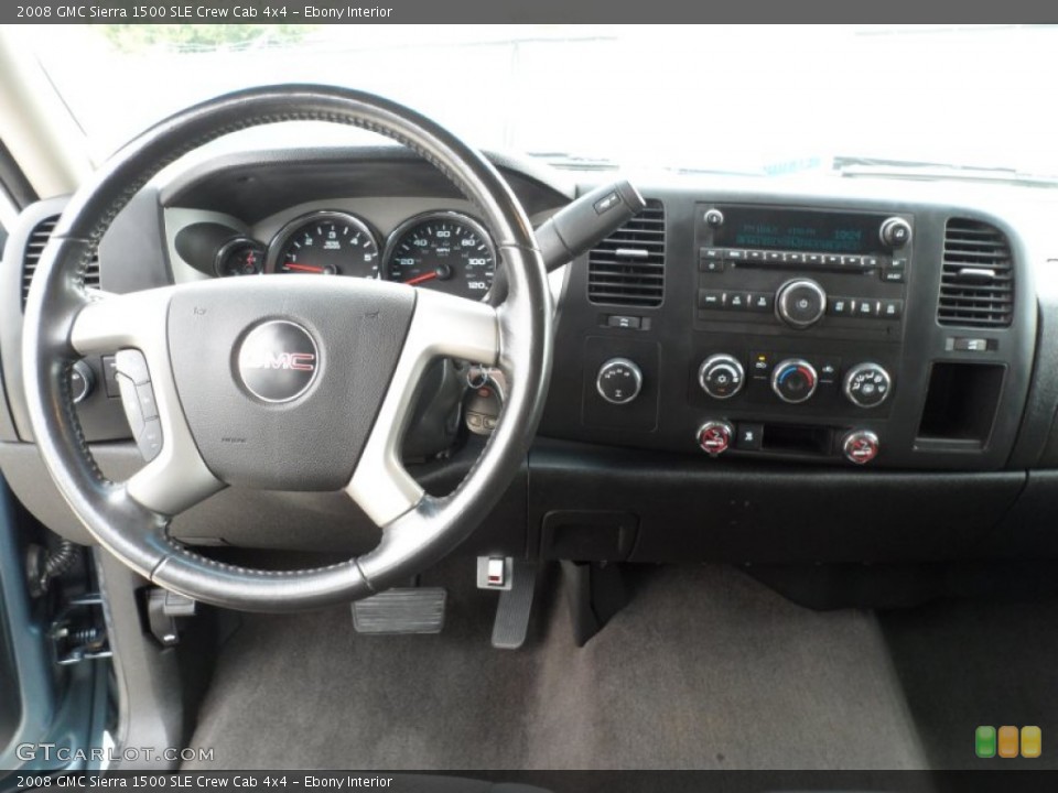 Ebony Interior Dashboard for the 2008 GMC Sierra 1500 SLE Crew Cab 4x4 #61280975