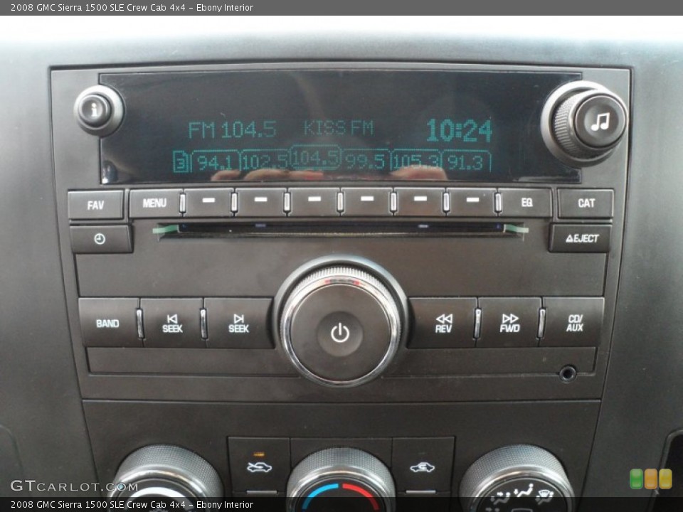 Ebony Interior Audio System for the 2008 GMC Sierra 1500 SLE Crew Cab 4x4 #61280993
