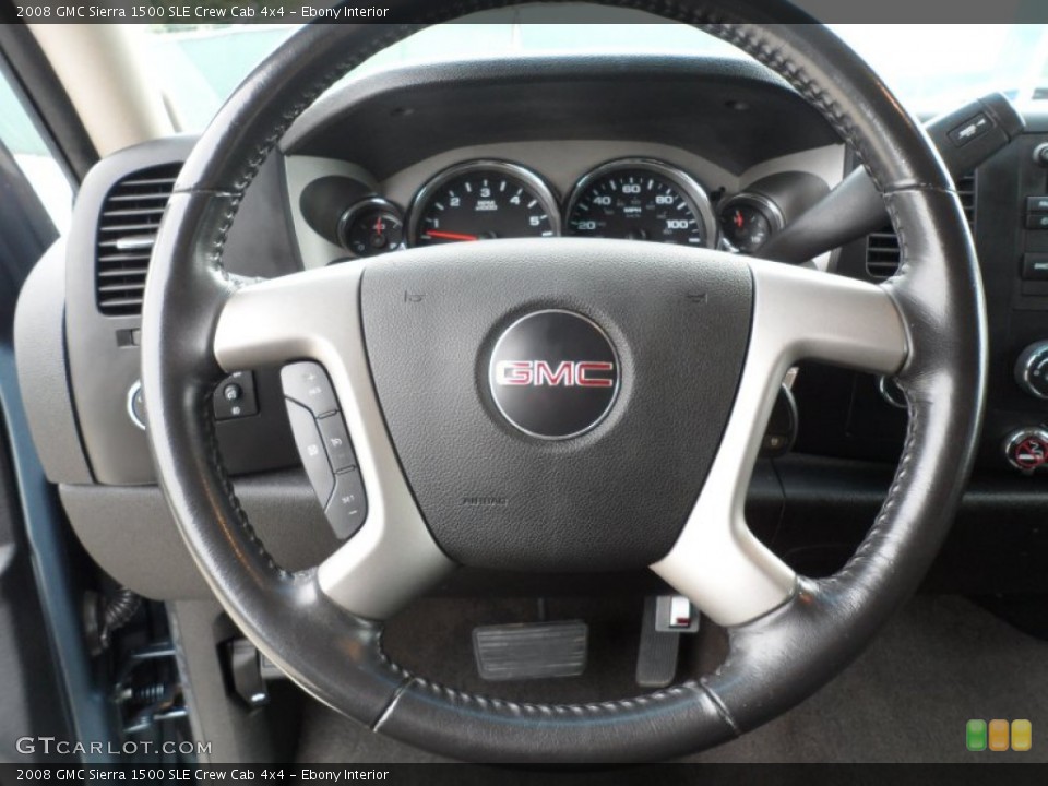 Ebony Interior Steering Wheel for the 2008 GMC Sierra 1500 SLE Crew Cab 4x4 #61281020