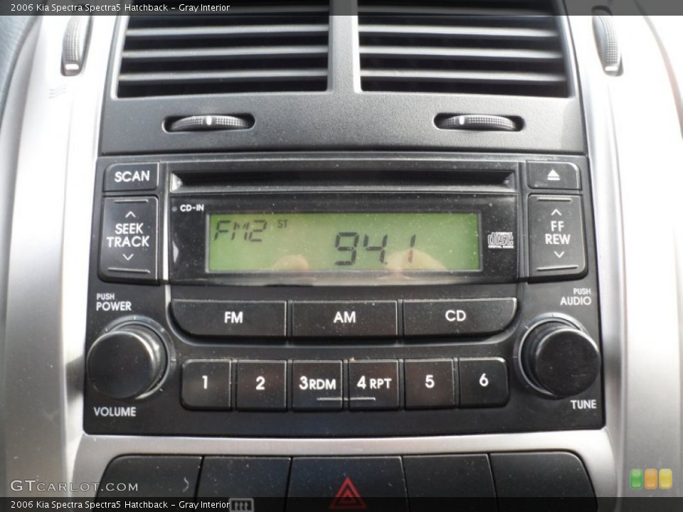 Gray Interior Audio System for the 2006 Kia Spectra Spectra5 Hatchback #61282085