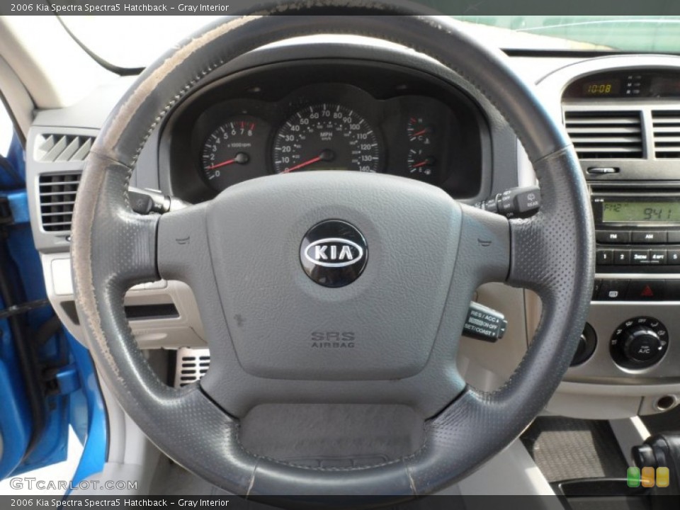 Gray Interior Steering Wheel for the 2006 Kia Spectra Spectra5 Hatchback #61282109