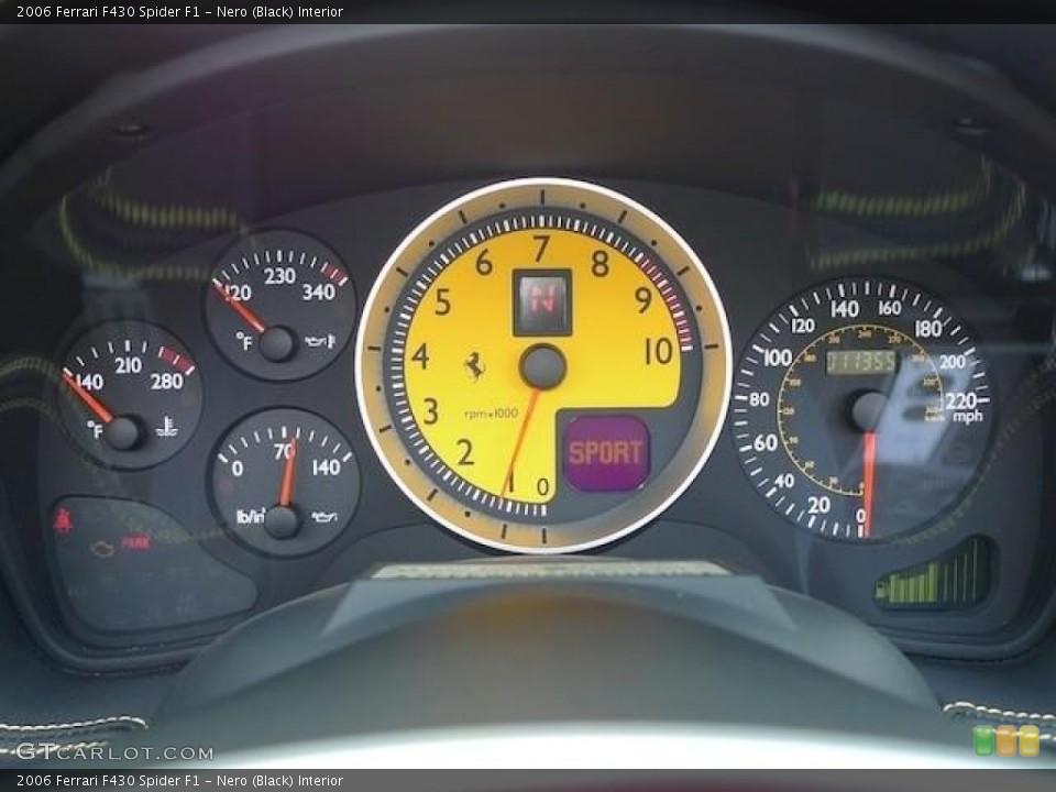 Nero (Black) Interior Gauges for the 2006 Ferrari F430 Spider F1 #61283174