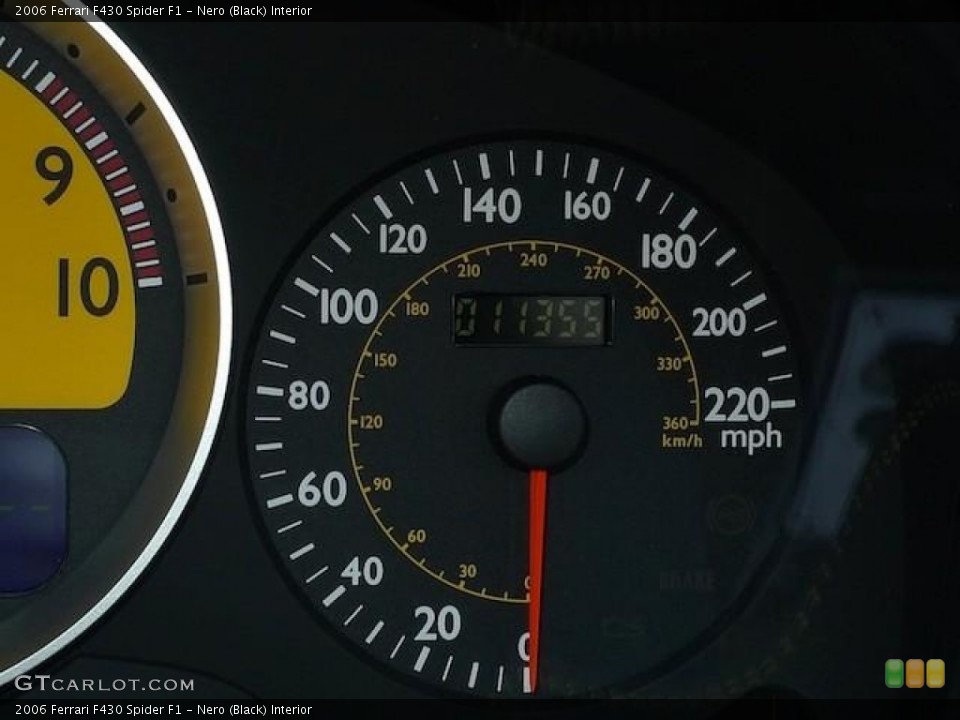 Nero (Black) Interior Gauges for the 2006 Ferrari F430 Spider F1 #61283183