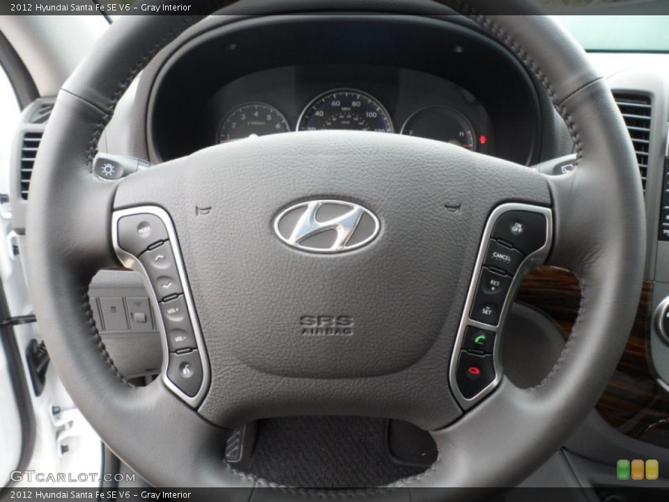 Gray Interior Steering Wheel for the 2012 Hyundai Santa Fe SE V6 #61285289