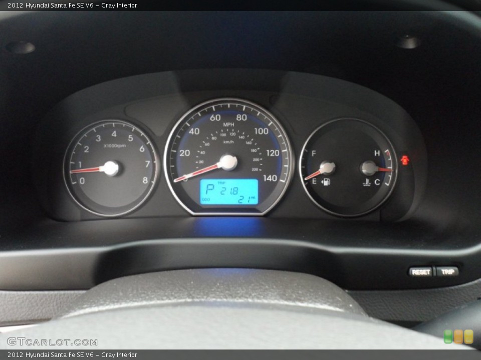 Gray Interior Gauges for the 2012 Hyundai Santa Fe SE V6 #61285295