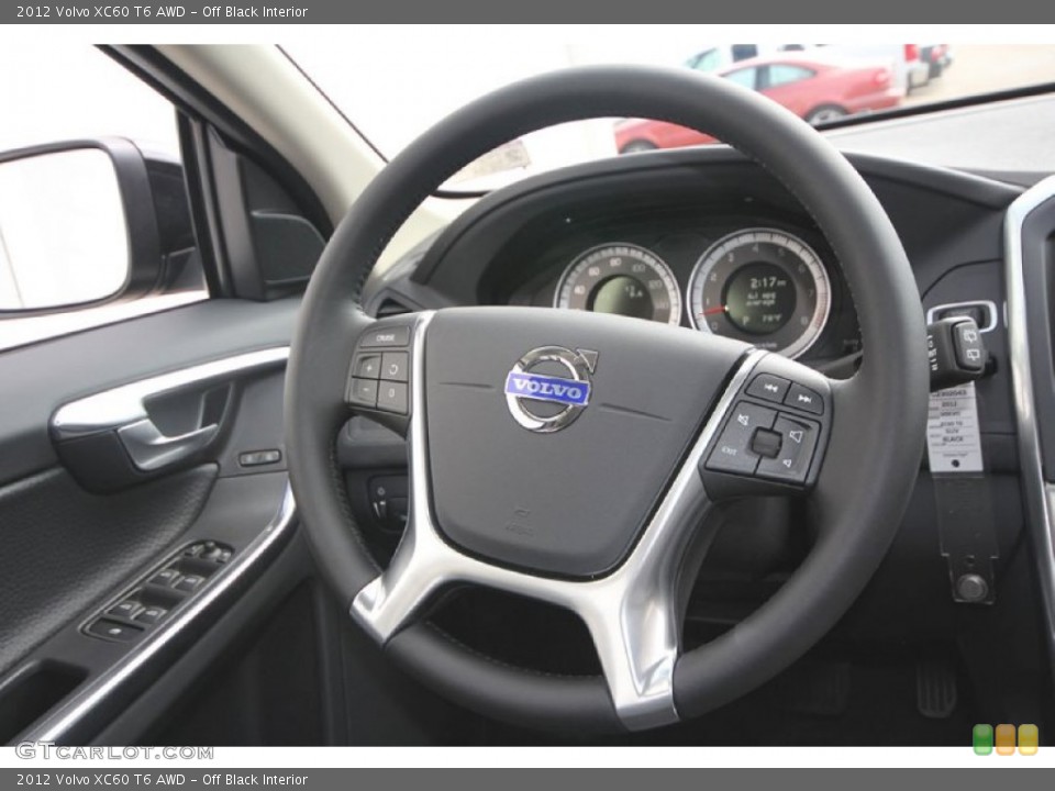 Off Black Interior Steering Wheel for the 2012 Volvo XC60 T6 AWD #61298156