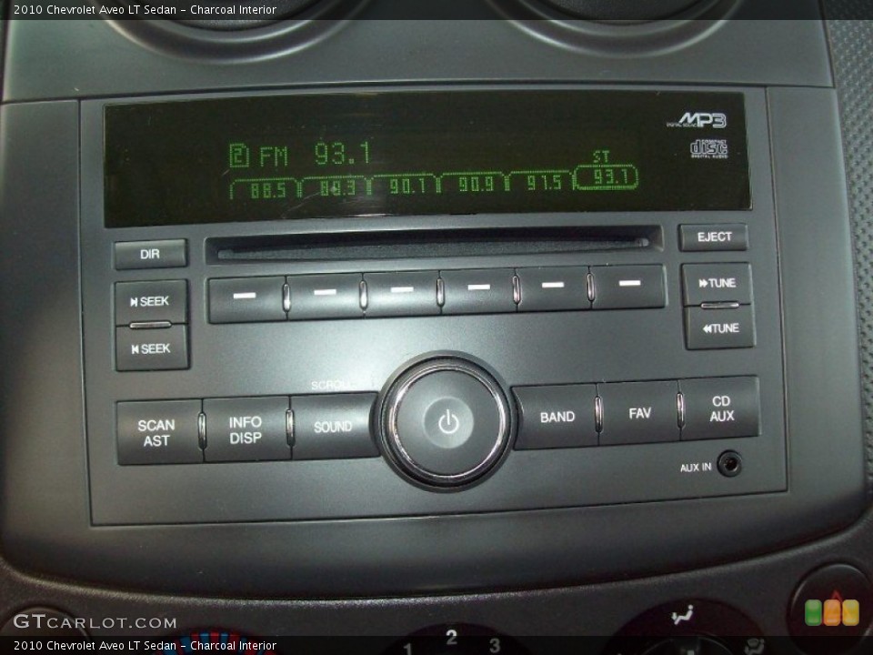 Charcoal Interior Audio System for the 2010 Chevrolet Aveo LT Sedan #61298984