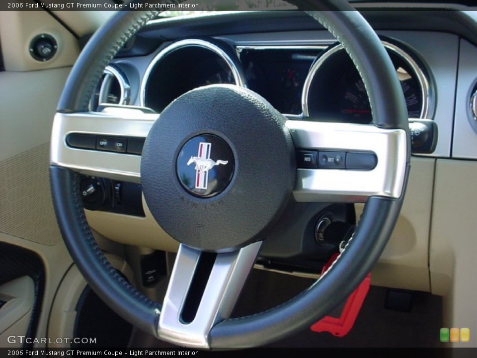 Light Parchment Interior Steering Wheel for the 2006 Ford Mustang GT Premium Coupe #61299557