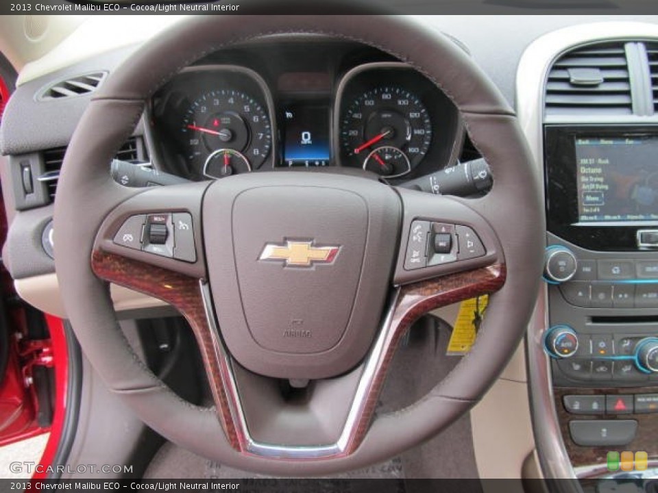 Cocoa/Light Neutral Interior Steering Wheel for the 2013 Chevrolet Malibu ECO #61302210