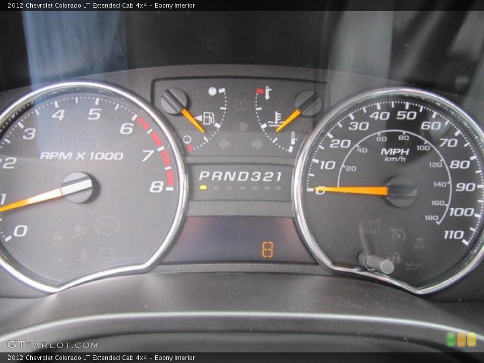Ebony Interior Gauges for the 2012 Chevrolet Colorado LT Extended Cab 4x4 #61302494