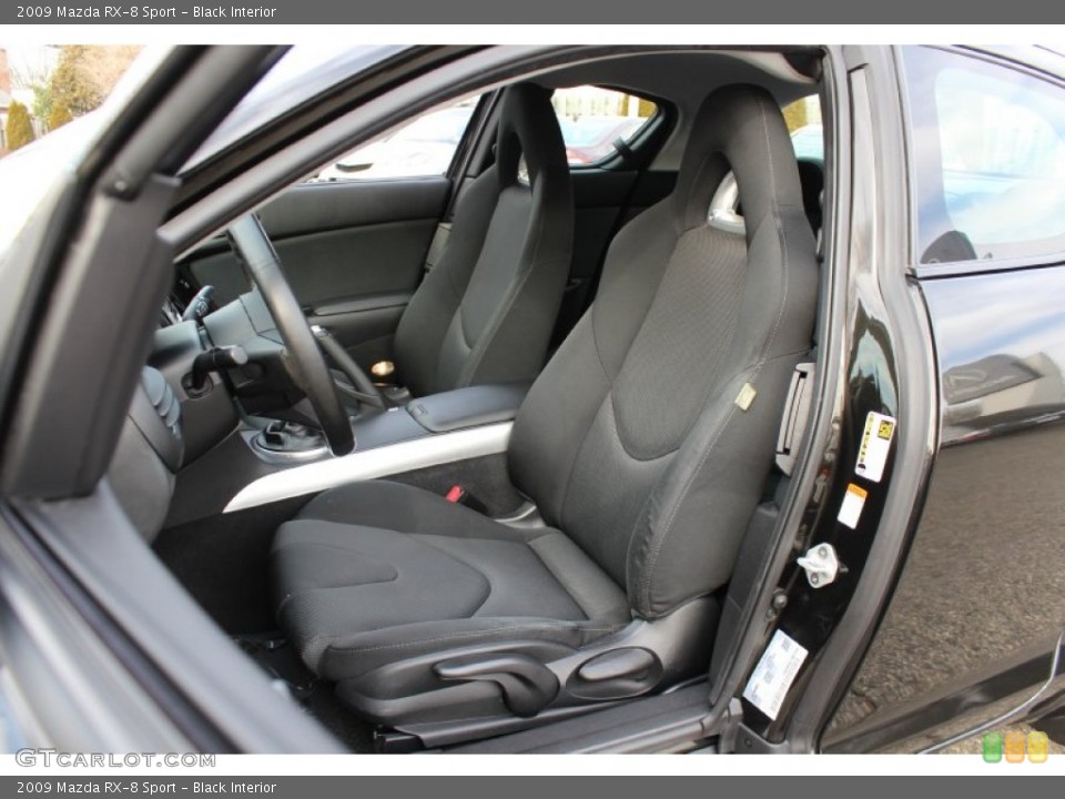Black Interior Front Seat for the 2009 Mazda RX-8 Sport #61306025