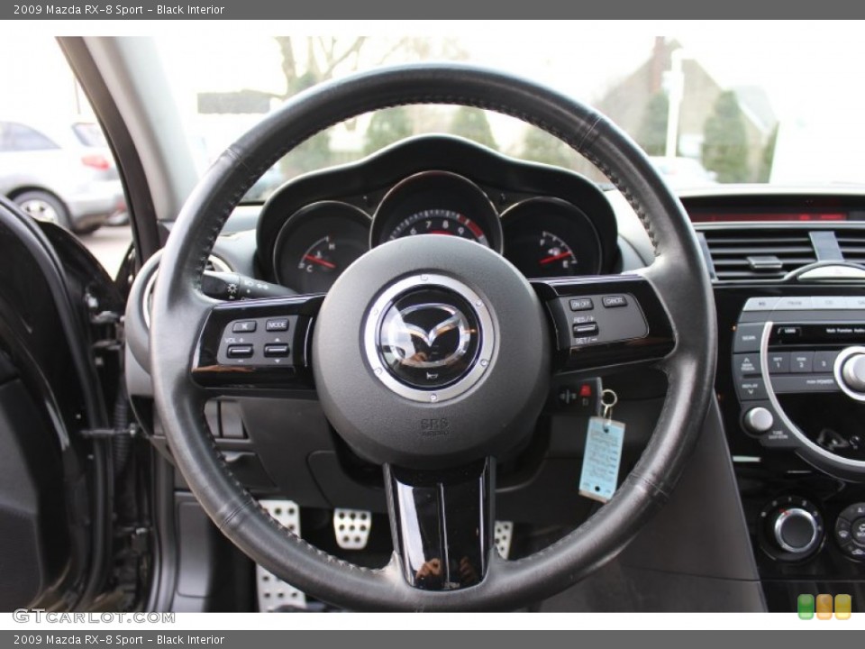 Black Interior Steering Wheel for the 2009 Mazda RX-8 Sport #61306040