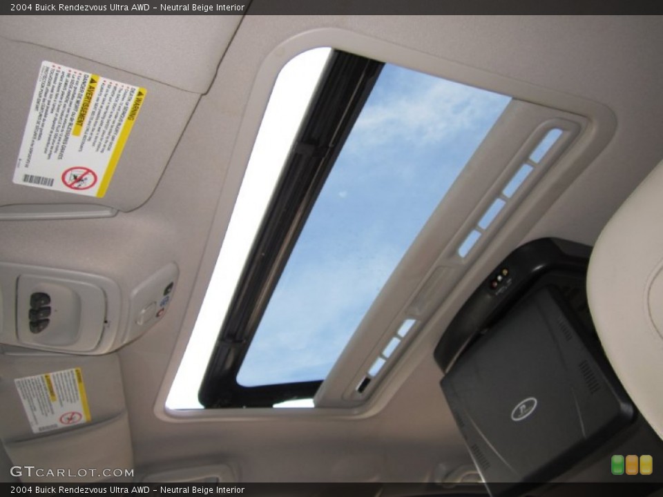 Neutral Beige Interior Sunroof for the 2004 Buick Rendezvous Ultra AWD #61308551
