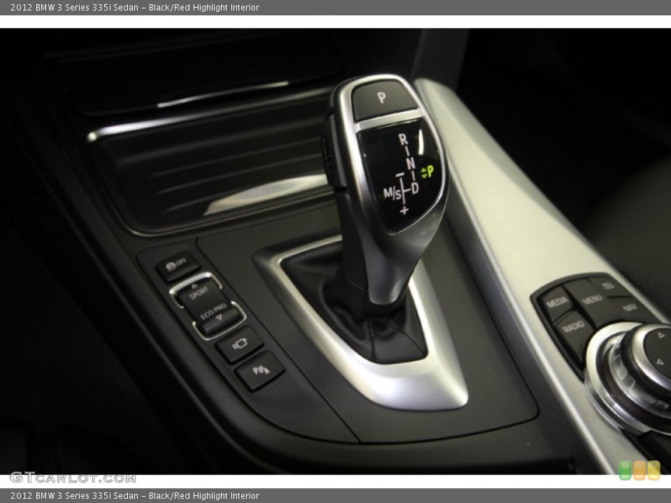 Black/Red Highlight Interior Transmission for the 2012 BMW 3 Series 335i Sedan #61308692