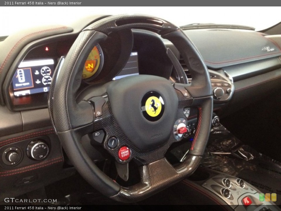 Nero (Black) Interior Steering Wheel for the 2011 Ferrari 458 Italia #61310033