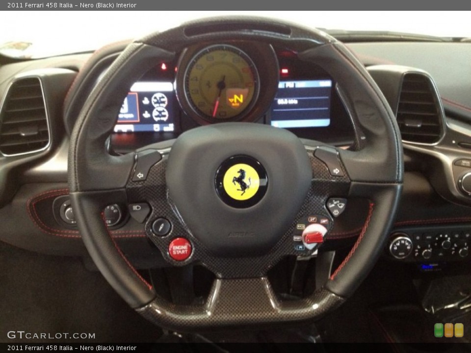 Nero (Black) Interior Steering Wheel for the 2011 Ferrari 458 Italia #61310057
