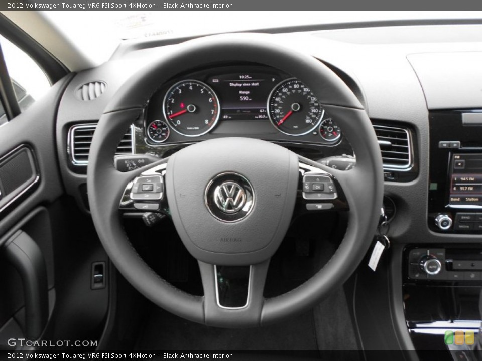 Black Anthracite Interior Steering Wheel for the 2012 Volkswagen Touareg VR6 FSI Sport 4XMotion #61310461
