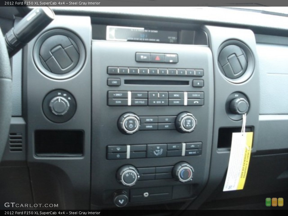 Steel Gray Interior Controls for the 2012 Ford F150 XL SuperCab 4x4 #61312451
