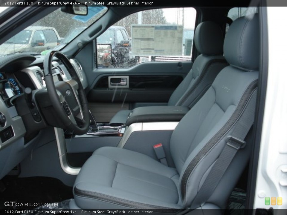 Platinum Steel Gray/Black Leather Interior Photo for the 2012 Ford F150 Platinum SuperCrew 4x4 #61312742