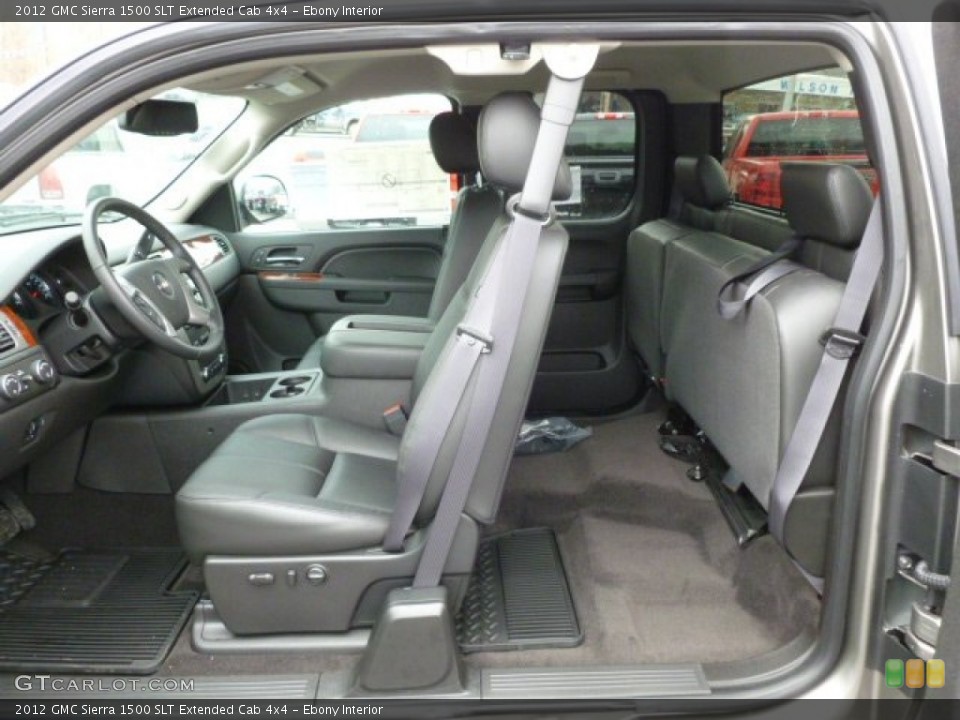 Ebony Interior Photo for the 2012 GMC Sierra 1500 SLT Extended Cab 4x4 #61316030