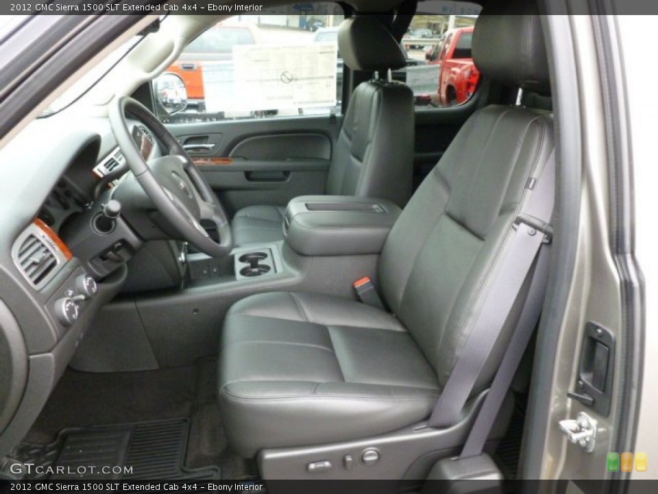 Ebony Interior Photo for the 2012 GMC Sierra 1500 SLT Extended Cab 4x4 #61316042