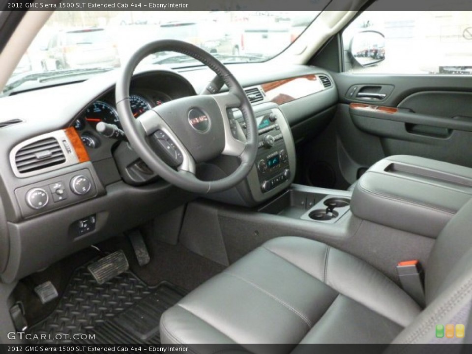 Ebony Interior Photo for the 2012 GMC Sierra 1500 SLT Extended Cab 4x4 #61316048