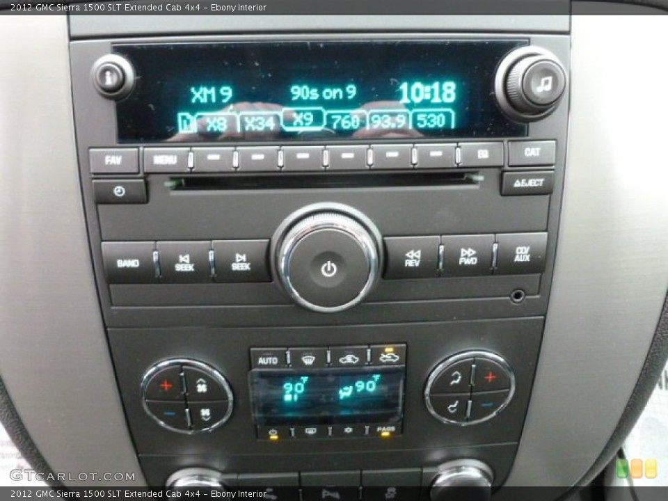 Ebony Interior Controls for the 2012 GMC Sierra 1500 SLT Extended Cab 4x4 #61316075