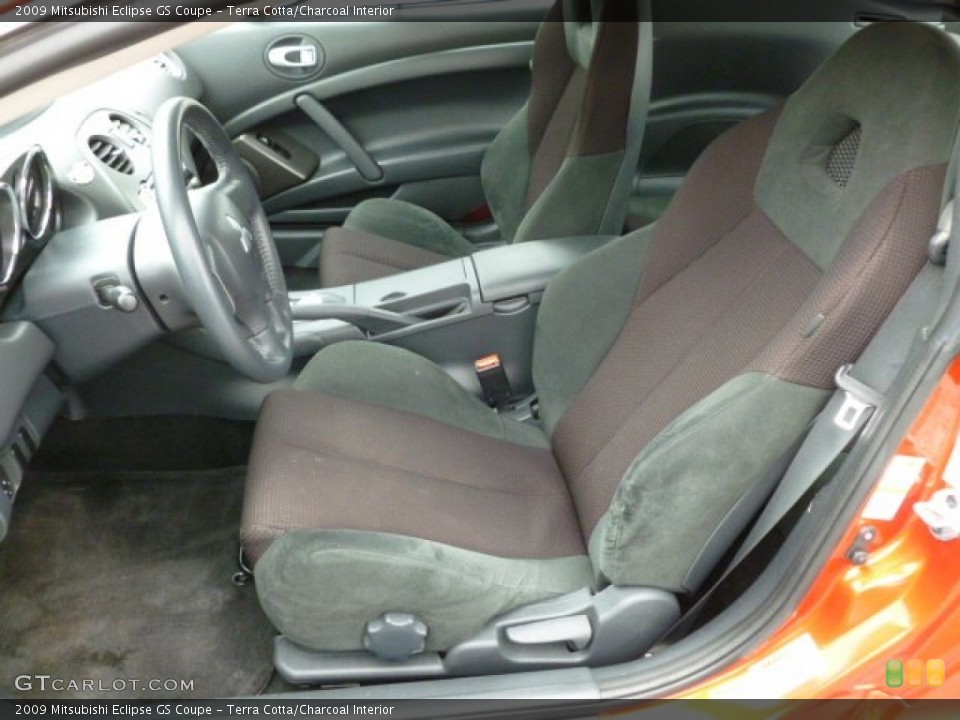 Terra Cotta/Charcoal Interior Front Seat for the 2009 Mitsubishi Eclipse GS Coupe #61316234