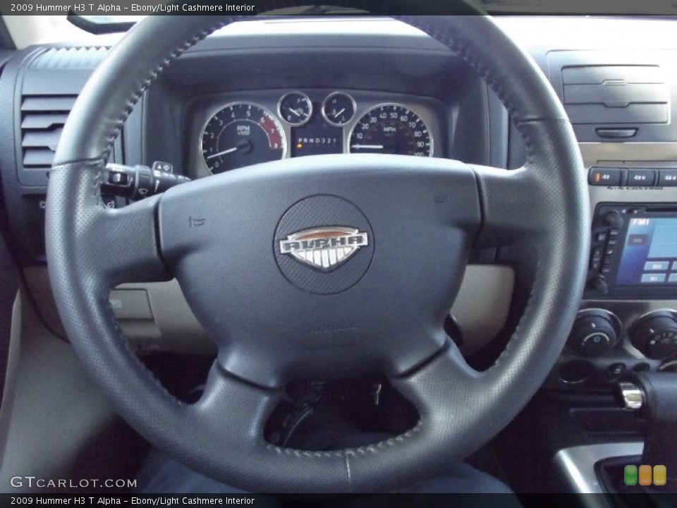 Ebony/Light Cashmere Interior Steering Wheel for the 2009 Hummer H3 T Alpha #61316297