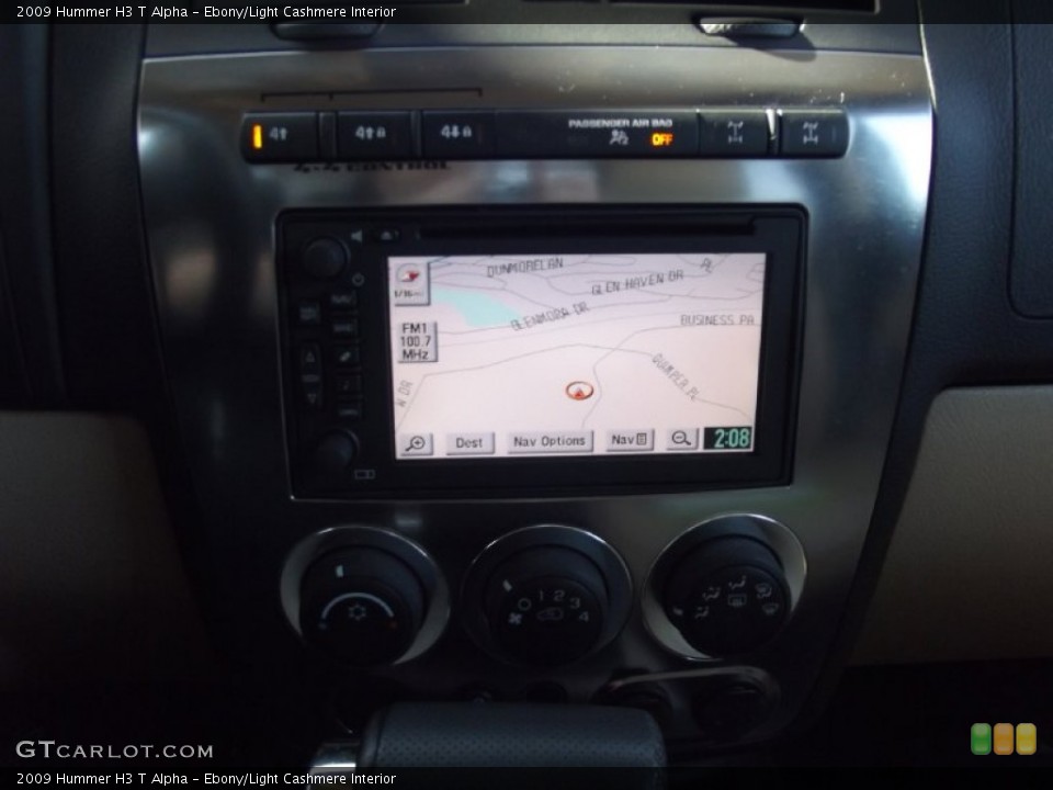 Ebony/Light Cashmere Interior Navigation for the 2009 Hummer H3 T Alpha #61316305