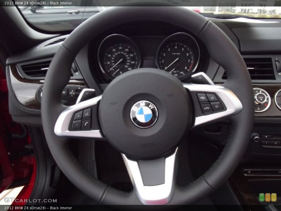Black Interior Steering Wheel for the 2012 BMW Z4 sDrive28i #61317614