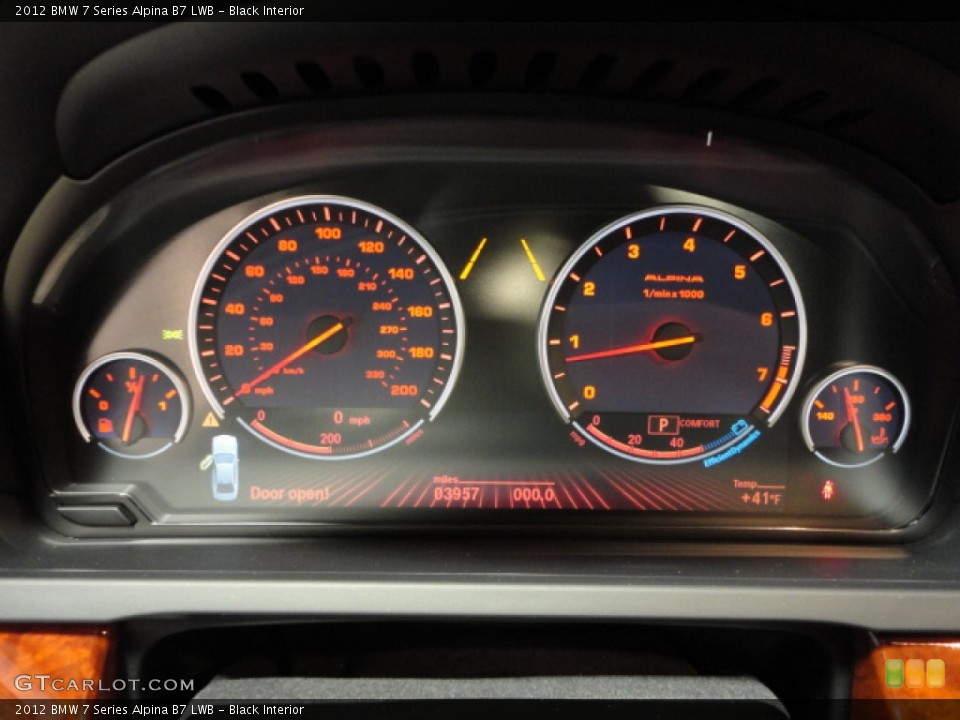 Black Interior Gauges for the 2012 BMW 7 Series Alpina B7 LWB #61320241